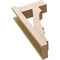 Ekena Millwork 6-in W x 14-in D x 26-in H Balboa Block Rough Cedar Woodgrain TimberThane Outlooker, Primed Tan OUTUR060X14X26BOA44RCPR - alternate 4